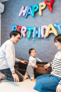 一歳,誕生日,新築祝い,自宅撮影