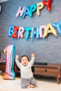 一歳,誕生日,新築祝い,自宅撮影