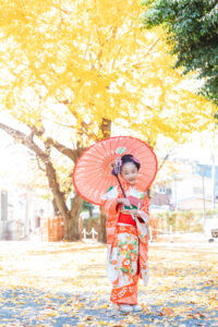 御獄神社,七五三,七歳,日本髪
