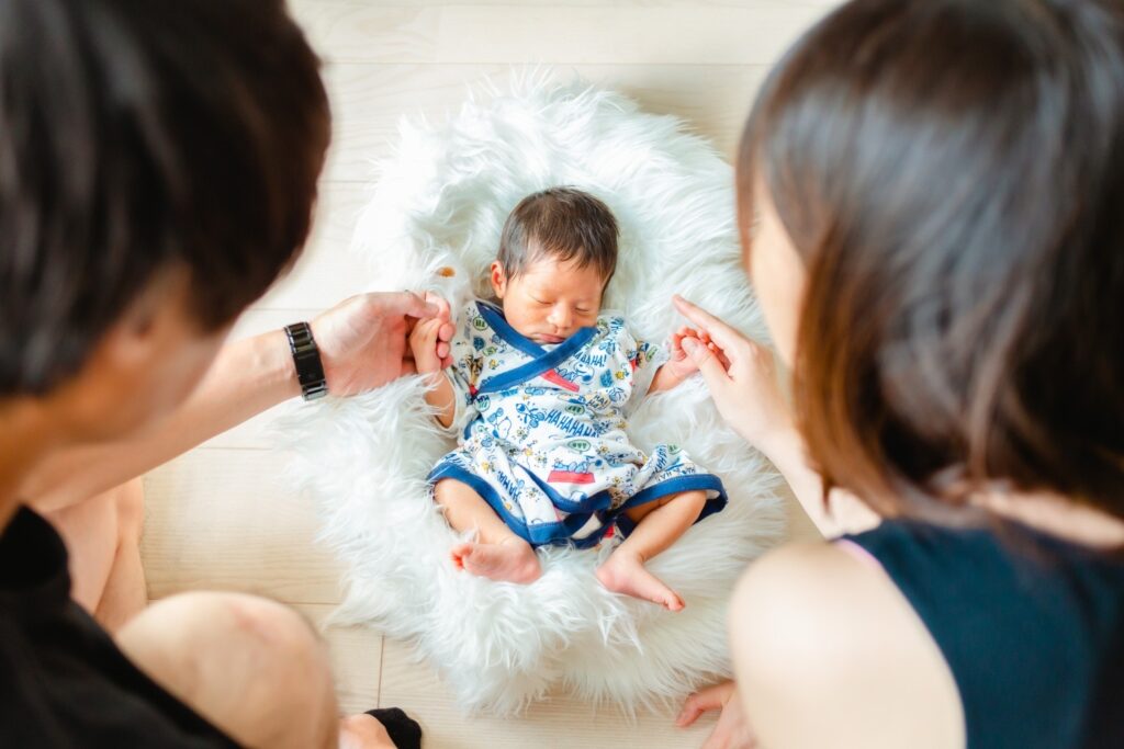 ニューボーン,新生児,,自宅撮影,ファミリーフォト,兄弟